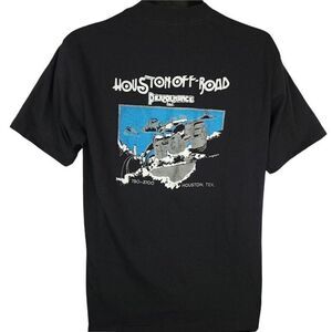 Houston Off Road T Shirt Vintage 80s Four Wheeling 50/50 Made In USA Mens Size M